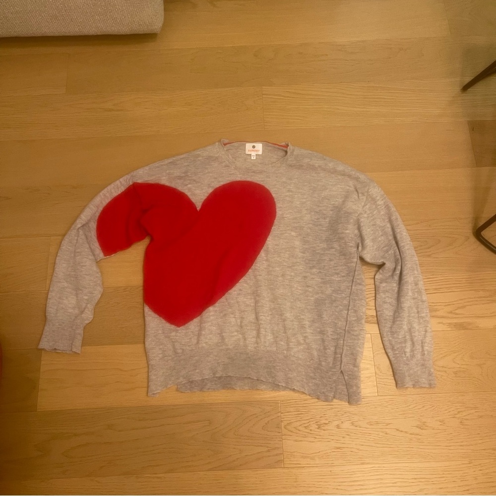Sundry Heart and Star Crewneck Sweater